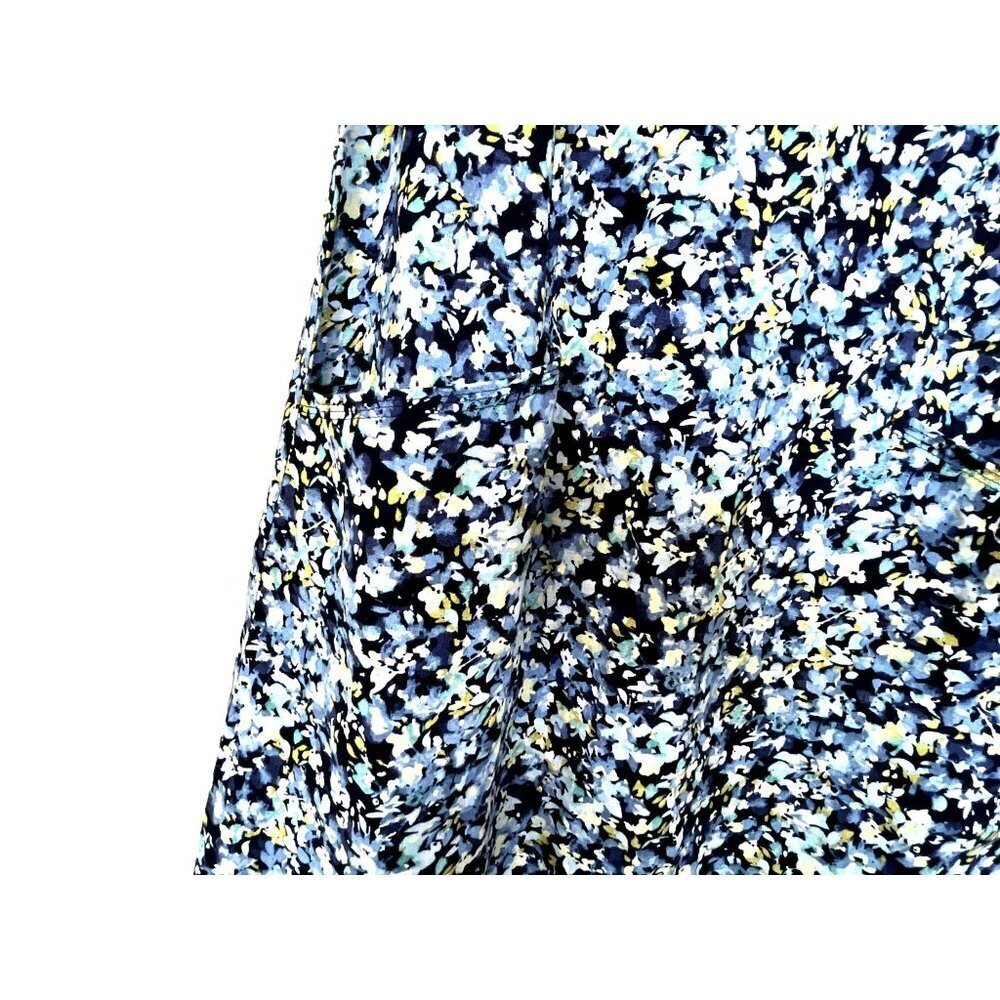 J.Jill Love Linen Blue Floral Midi Dress Petite Small - Picture 9 of 12
